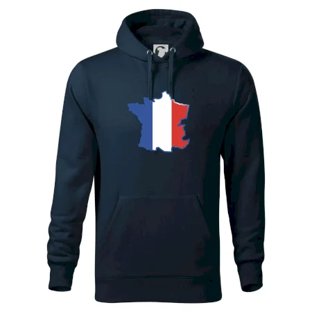 Francúzska vlajka mapa obrys