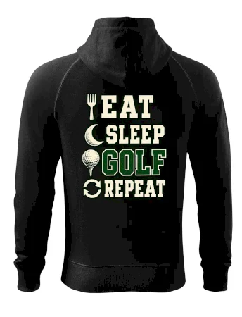 Eat sleep golf repeat typografie