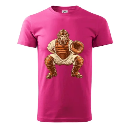 Baseballový catcher retro rytina