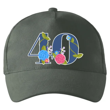 Kvetinové číslo kreslené - 40