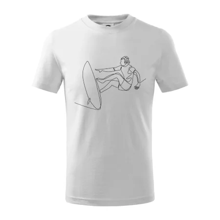 Surfer na vlne jedným ťahom