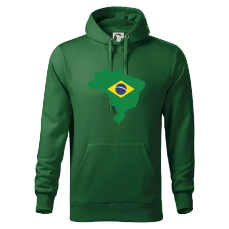 Brazília vlajka v mape