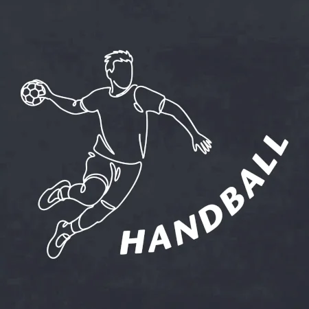 Handball nápis šikmo