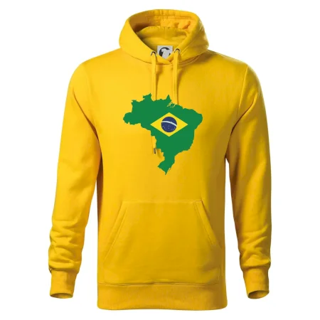 Brazília vlajka v mape