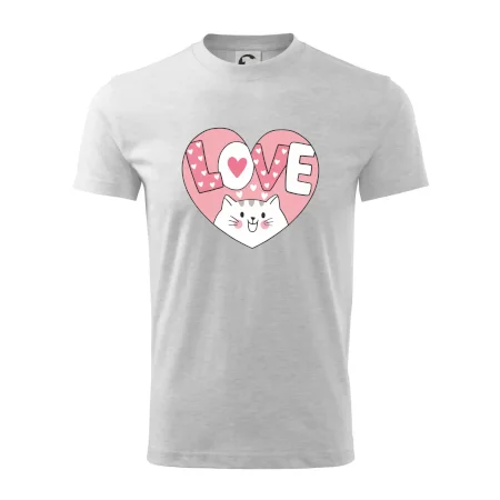 Mačka love - ružové srdce
