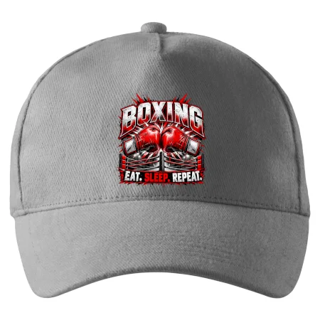 Boxerské rukavice v ringu eat sleep repeat
