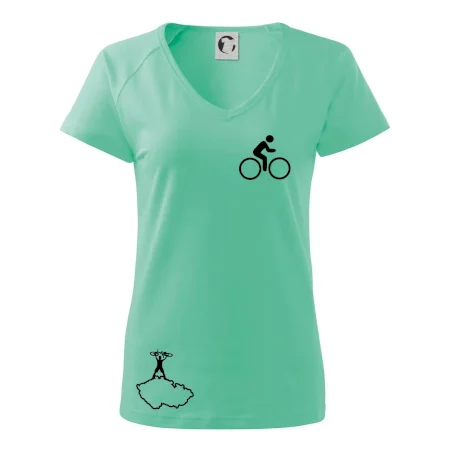 Mapa ČR + kolo na prsu