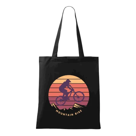MTB farebný bicykel západ slnka