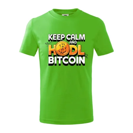 3D nápis Keep Calm and HODL Bitcoin