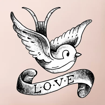 Love holubica - kreslená