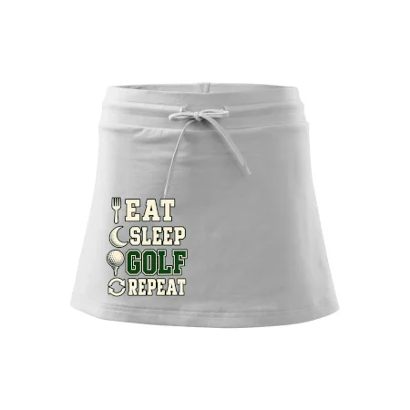 Eat sleep golf repeat typografie