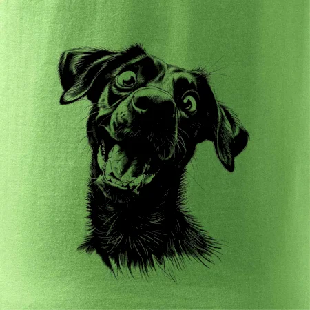 Čiernobiela karikatúra Labrador tmavý