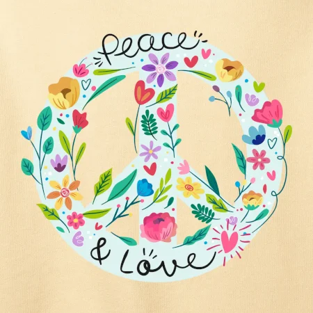 Peace and love symbol