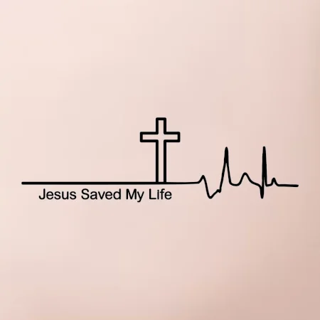 Jesus Saved My Life kríž ekg