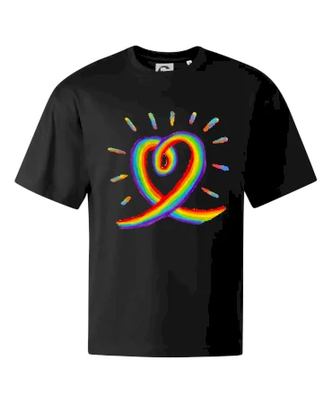 Srdce pride dúha kreslená