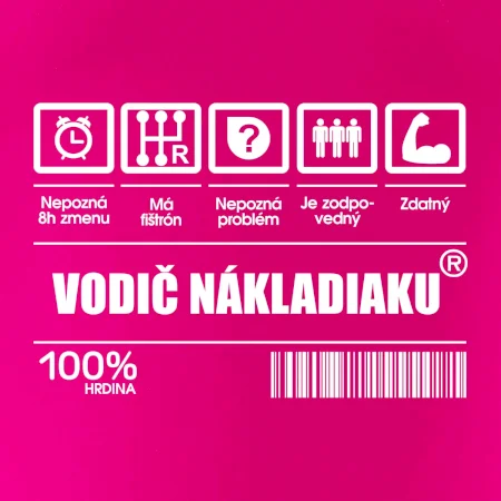 Čiarový kód - Vodič nákladiaku
