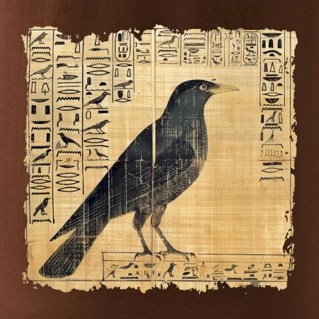 Egyptské hieroglyfy vták