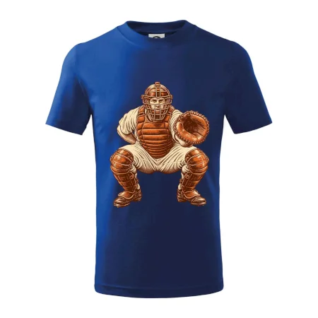 Baseballový catcher retro rytina