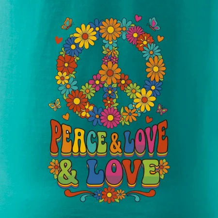 Peace and love - na výšku s květy