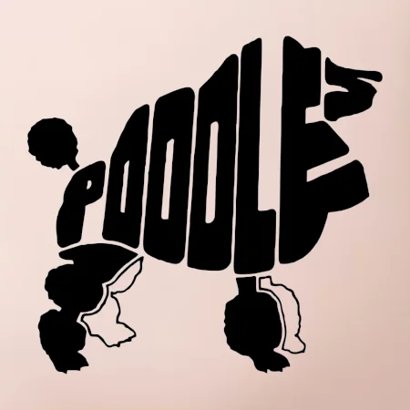 Pudel - nápis v tele