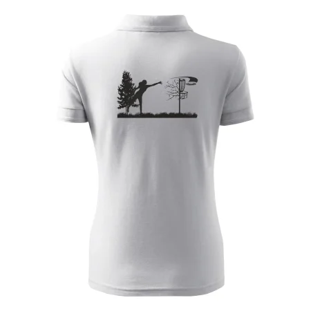 Disc golf - žena čierny obrázok
