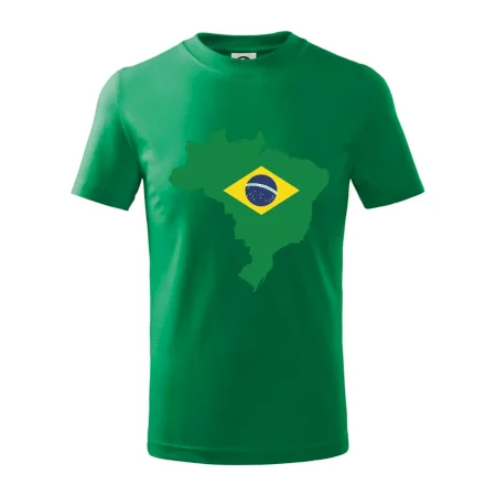 Brazília vlajka v mape