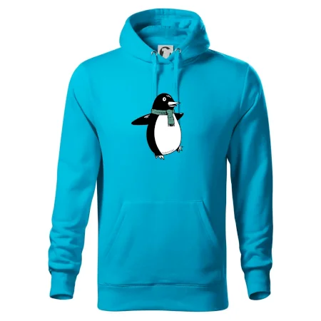 Tučniak so zeleným šálom