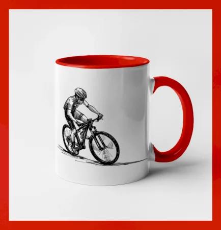 MTB kreslený cyklista