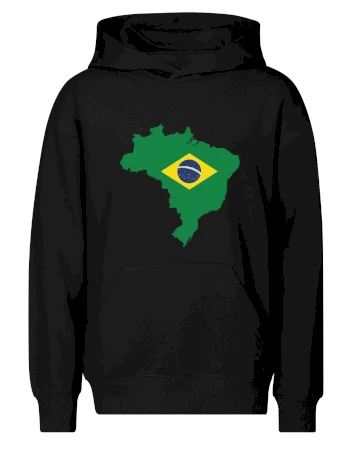 Brazília vlajka v mape