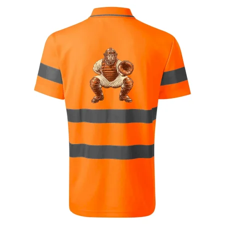 Baseballový catcher retro rytina