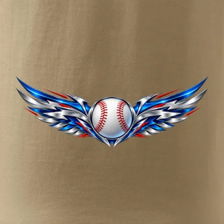 Baseballový míček s kovovými křídly