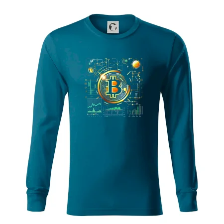 Bitcoin logo s grafmi