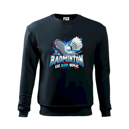 Bedmintonová raketa s košíčkom eat sleep repeat