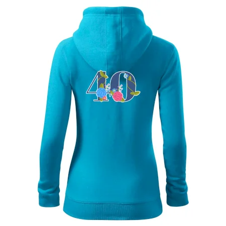 Kvetinové číslo kreslené - 40