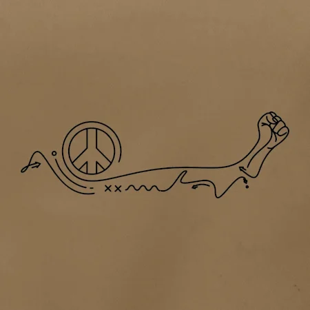 Päsť a symbol mieru