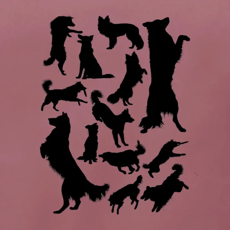 Border kólia siluety