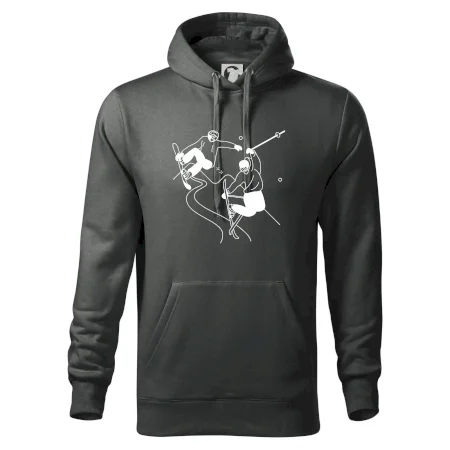 Lyžovanie - kreslené obrázok