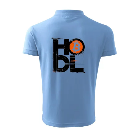 Hodl velký nápis a logo BTC