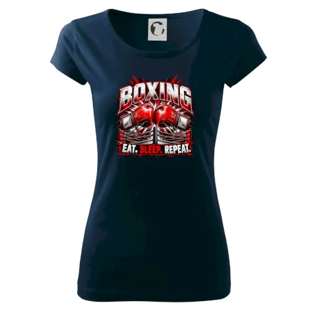 Boxerské rukavice v ringu eat sleep repeat
