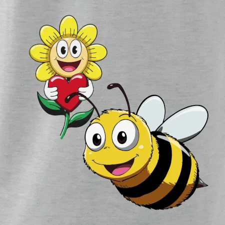 Parové tričko - Včela a kvetina