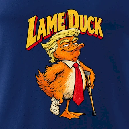 Trump jako kulhající kachna retro komiks