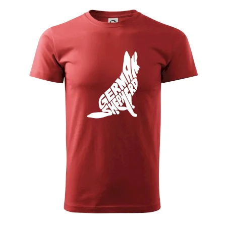 Nemecký ovčiak sediaci napis