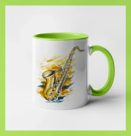 Saxofón maľovaný