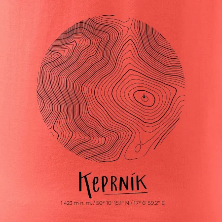 Keprník - vrstevnice v kruhu