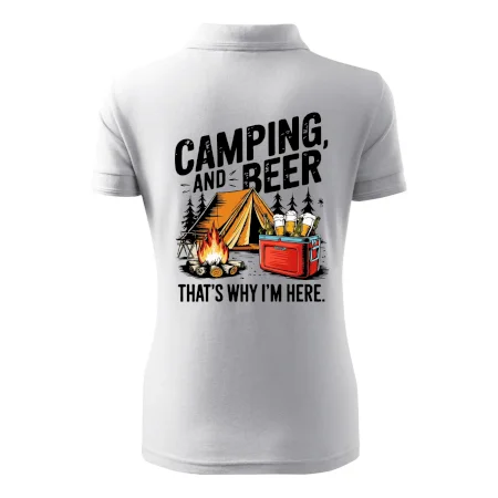 Černý nápis nápis Camping and beer