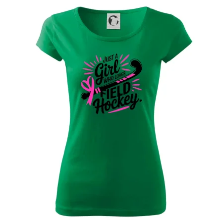 Just a girl who loves field hockey čierno ružové