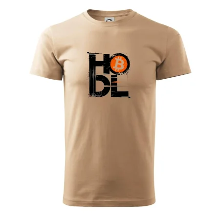 Hodl velký nápis a logo BTC