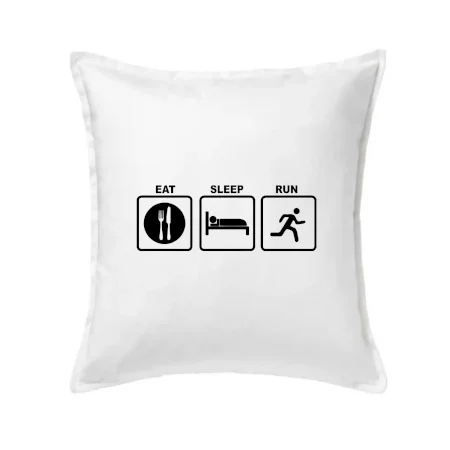 Eat sleep run štvorce