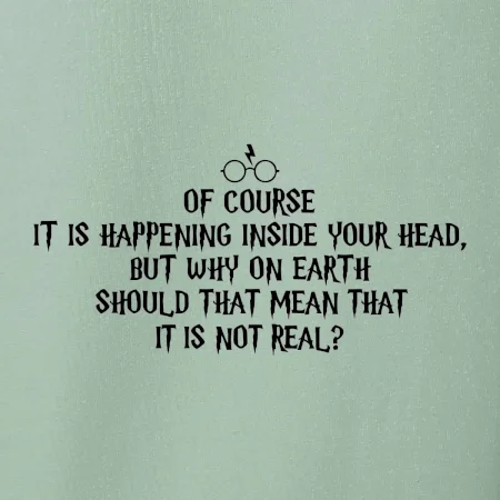 Of course it is happening inside your head