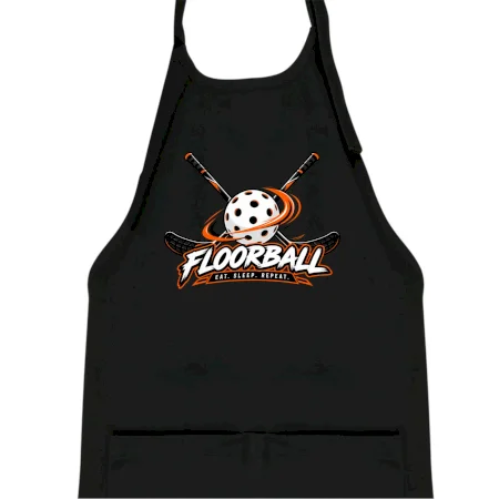 Florbalové hokejky s dierkovanou loptičkou eat sleep repeat